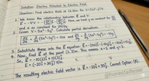 electric potential as a function of x, y is given by V